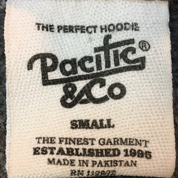 SURF STYLE HOODIE SMALL UNISEX PACIFIC & CO SURFING MADEIRA BEACH FL PREPPY GRAY - Picture 6 of 6